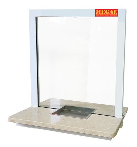 6. Consular window 700x800 with dual-function bulletproof glass BR3